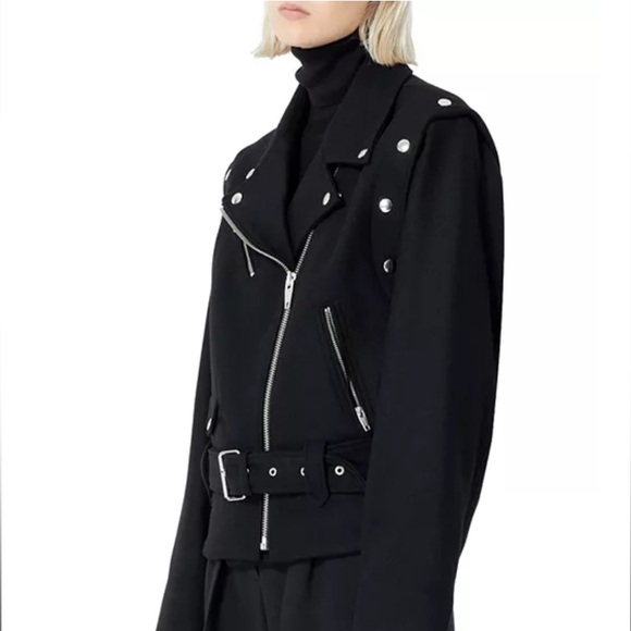 The Kooples Wool Biker Jacket - Picture 6 of 11